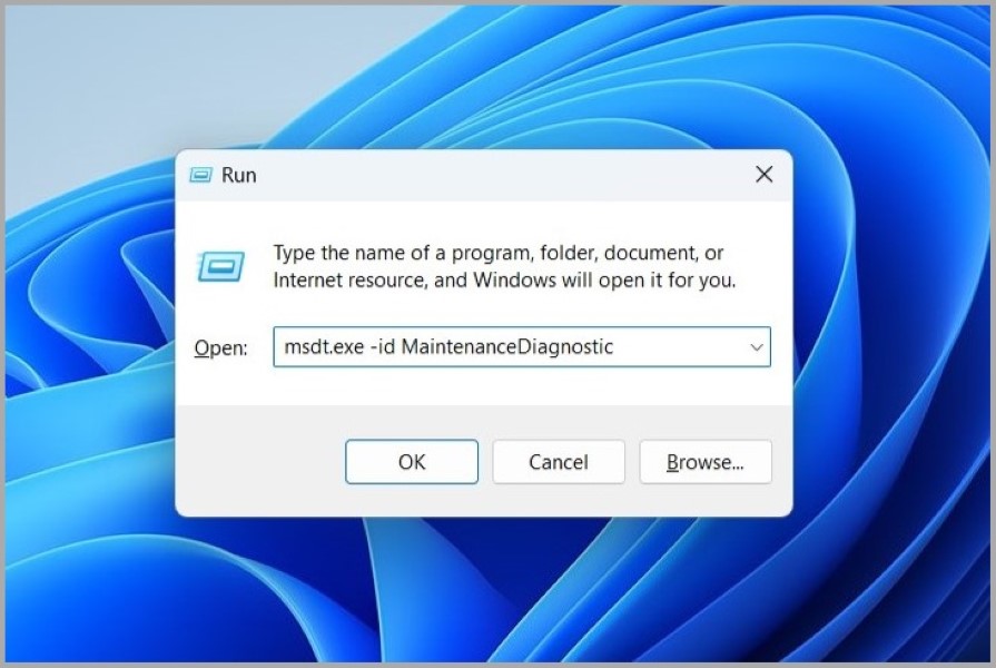 Open System Maintenance Troubleshooter on Windows 11